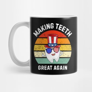 Making Teeth Great Again 4th Of July America USA Mug